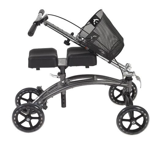 Drive Medical 796 Dual Pad Steerable Knee Walker Knee Scooter with Basket, Alternative to Crutches
